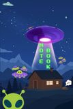 UFO Alien Night Sky Notebook