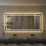 Grote LED-spiegel voor de badkamer, 140x70 cm