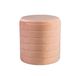 PTMD Collection Donut Velvet Pouf - Taupe - Round