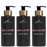 Claudius Cosmetics B.V. White Lotus Bodylotion 300 ml - gouden pomp - 3 stuks