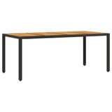 vidaXL Tuintafel Zwart