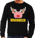 Bellatio Decorations Shoppartners Bv Foute kersttrui / sweater braindeer zwart voor heren M