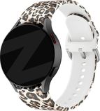 Bandz Siliconen band 'Leopard' geschikt voor Samsung Galaxy Watch 7 (40 & 44mm) / Galaxy Watch 6 (Classic) / 5 40mm & 44mm / Watch 5 Pro / 4 & Watch 4 Classic / Watch FE - siliconen smartwatch bandje met print - Luipaard