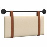 vidaXL Hangend hoofdbord crème antiek PU