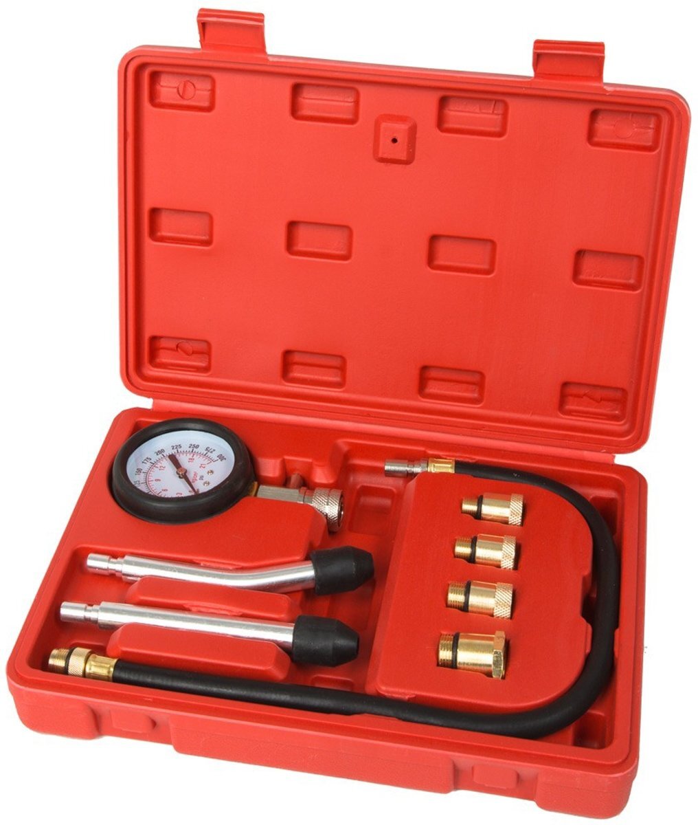 Tectake Compressiemeter compressie tester meter voor benzine 401126