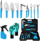 Unyqoos® Complete 11-delige tuingereedschapsset met handige draagtas en handschoenen