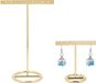 Boucles d'oreilles T-vormige oorbellenstandaard van goudkleurig metaal met 4 gaten