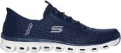 Skechers Chaussures Femmes Glide Step Prism Bleu Foncé Textile/Synthétique Imprimé animal Taille 39