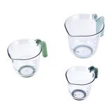 KitchenCraft 3-Delige Set Stapelbare Maatbekers Met Groene En Blauwe Handvatten
