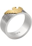 Emporio Armani EGS3076040 Herenring, roestvrij staal, tweekleurig, zonder edelsteen