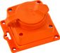BES LED Stekkerdoos voor Buiten - 1 Stopcontact - Spatwaterdicht IP44 - Oranje