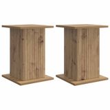vidaXL Plantenstandaard 2 stuks Artisanaal eiken 30,5 x 30 x 43 cm