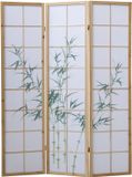 Homestyle4u Kamerscherm - 132x175 cm - bruin - 3-delig - bamboe patroon