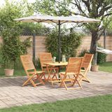 vidaXL Eettafel Set Bruin Massief Acacia Hout
