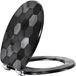 Happiq Abattant de WC en forme de O - Noir - Duroplast - Soft-Close