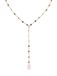 SINGULARU - Ketting Y Turmalina Stones. Roestvrij staal met 18 Kt Goudlaag. Ketting met natuurlijke stenen en hanger. Lengte 40 cm + 5 cm. Sieraden voor dames