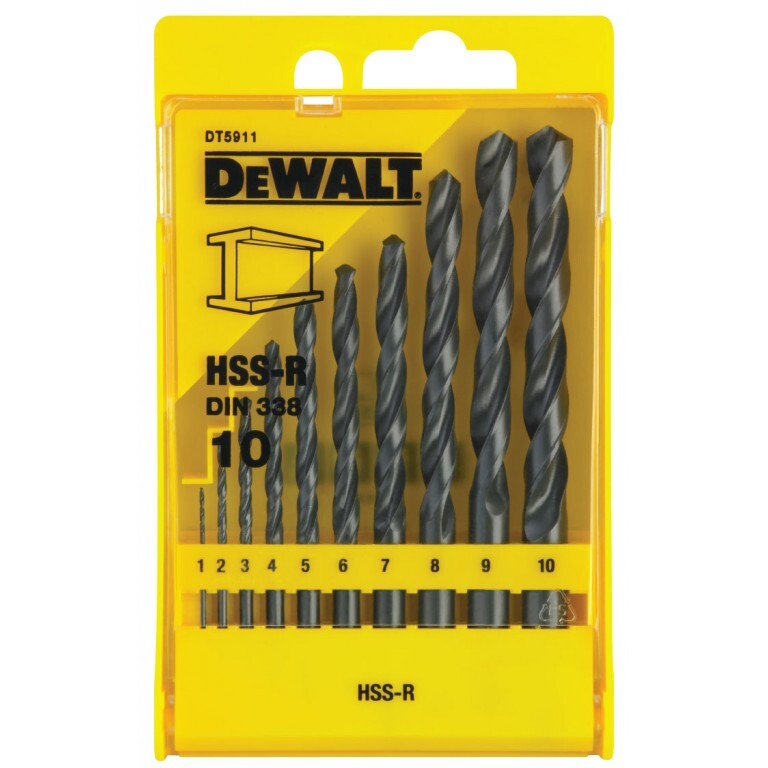 DeWALT DeWalt DT5911 10 Delige HSS-R Metaalborenset In Cassette