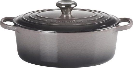 Le Creuset Signature Braadpan Ovaal 27cm - Flint - Gietijzer
