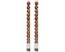 Decoris Mini kerstballen - 28 stuks - terra bruin - D3 cm - kunststof