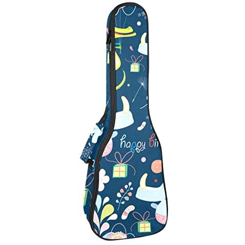 Mersov Concert Ukelele Rugzak, Heavy Duty Ukulele Case Bag met Opslag, Sopraan Concert Tenor Ukelele 10MM Gewatteerde Bag