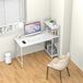 Bol bureau d'ordinateur avec support d'écran / bureau d'étude PC simple moderne 118 L x 9 P x 58 H centimètres blanc