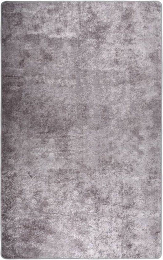 vidaXL Vloerkleed wasbaar 160x230 cm Grijs