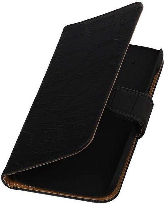 BAOHU Croco Bookstyle Wallet Case for HTC Desire 526 / Plus - Black