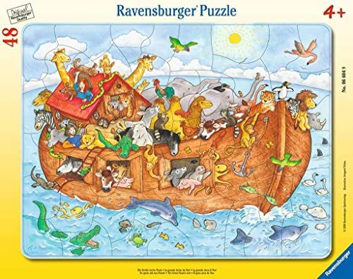 Ravensburger kinderpuzzel - 06604 The Great Noah's Ark - framepuzzel voor kinderen vanaf 4 jaar, met 48 stukjes