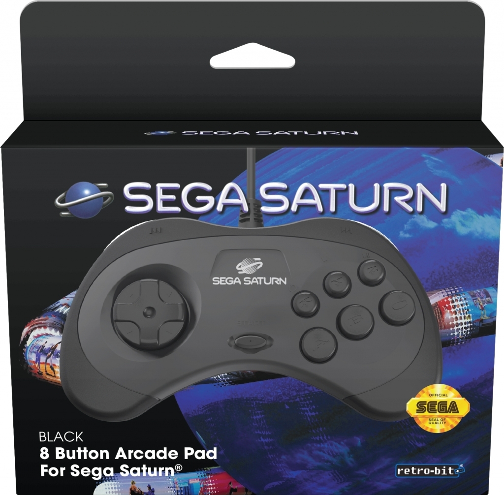 Retro-Bit - sega saturn classic controller black