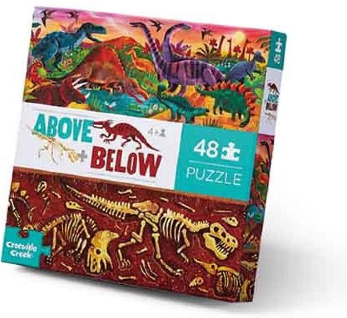 Crocodile Creek Boven + Beneden Dino Puzzel – 48 stukken |