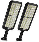 Lampe solaire LED, 256 LED, détecteur de mouvement, IP65, 2 pièces
