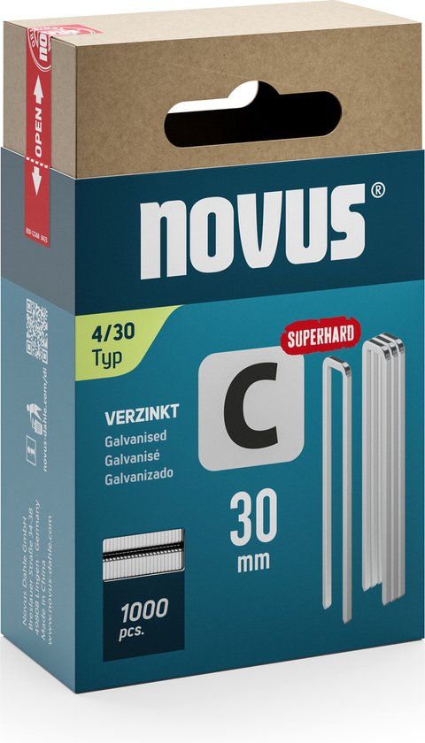 Novus Tools 042-0806 Nieten met smalle rug Type 4 1000 stuk(s) Afm. (l x b) 30 mm x 6.1 mm