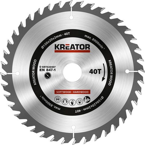 Kreator ZAAGBLAD HOUT 150MM 40T