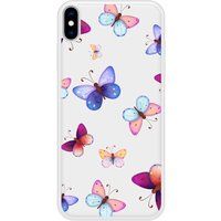 iPhone XS Max Papillons colorés bedrukt siliconen hoesje