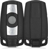 kwmobile autosleutelcover zwart voor BMW 3-knops autosleutel (Keyless Go)