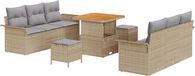 vidaXL Tuinbank Beige/Lichtgrijs