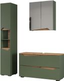 Vicco Badkamermeubelset Marelle, Groen/Artisanaal eiken, 3 delen