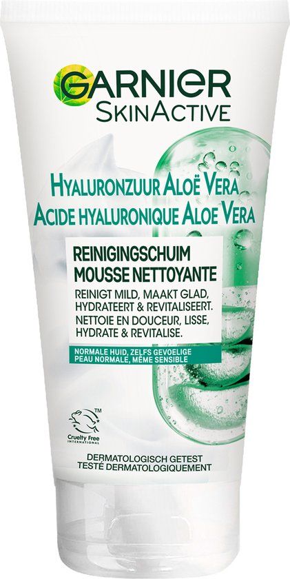Garnier SkinActive Hyaluronzuur & Aloe Vera Hydraterend Gezichtsreinigingsschuim - 150ml