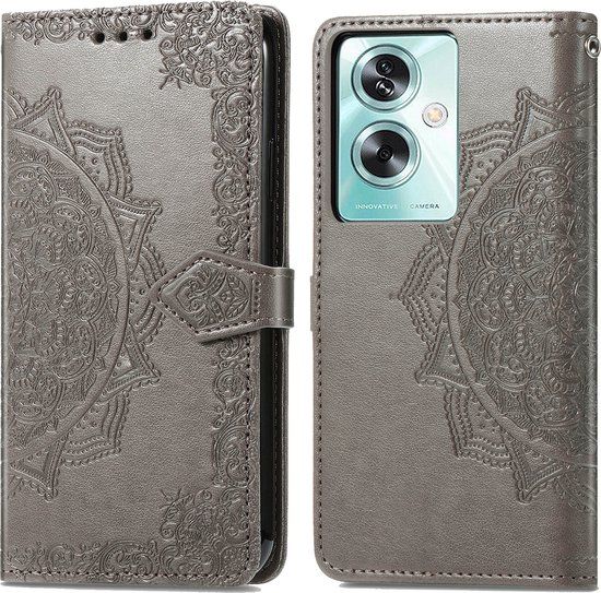 iMoshion Book Case - Oppo A79 - Grijs - Met Pasjeshouder