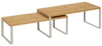 5Five® Ordera Nestplanken Set van 2 - Bamboe en Kleimetaal - Aanrechtorganizer - Groot en Klein Formaat - Opbergrekjes Keuken