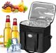 Sac isotherme pliable - Sac isotherme portable pour pique-nique et travail - Noir