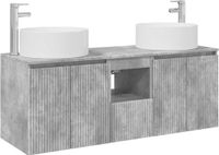 vidaXL Badkamerkastenset 3 st Betongrijs 49,5 x 44,5 x 65,5 cm
