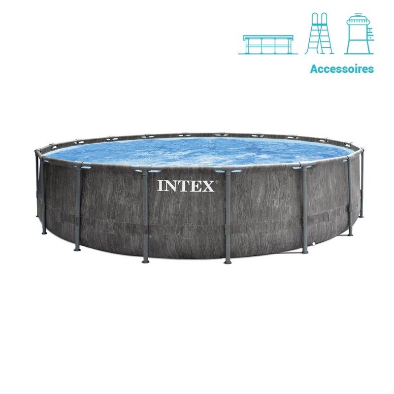 Intex Baltik - Opbouwzwembad - Rond - Zwart - 549 x 122 cm - 26744