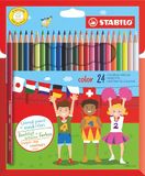 STABILO Kleurpotloden Color Etui met 24 kleuren (incl. 4 neonkleuren)
