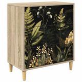 vidaXL Ladekast RHENEN Tropisch jungleprint 66 x 36,5 x 75 cm Sonoma