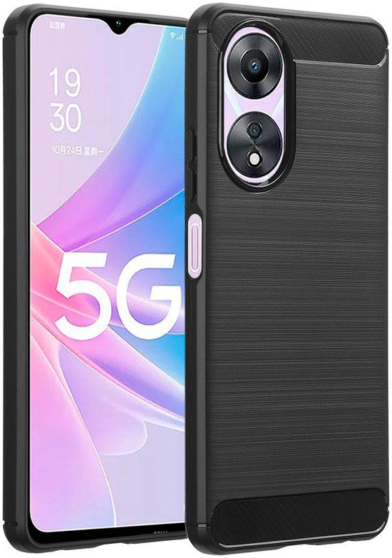 imoshion Brushed Backcover voor de Oppo A58 (4G) - Zwart