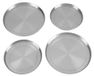 Set de 4 plaques de protection en acier inoxydable pour la cuisinière