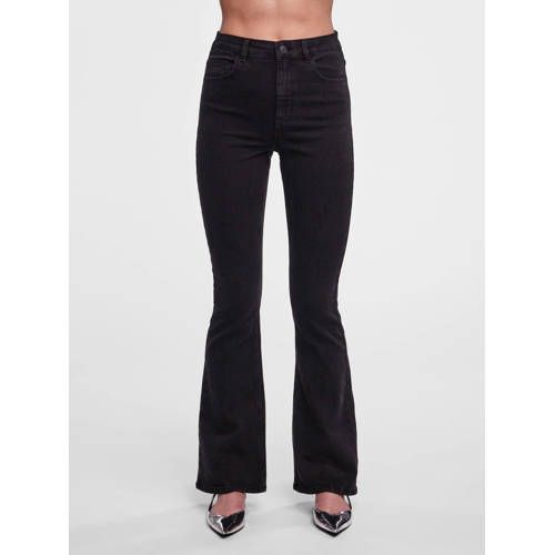 PIECES PCPEGGY High Waist Flared Jeans - Black