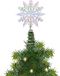 Decoris Edelweiss Kerstboom piek - Transparant - Parelmoer - H22,5 cm - Kunststof