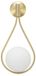 Mauro Ferretti Lampe murale avec abat-jour sphérique, modèle GLAMY DROP